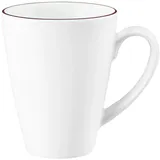 SELTMANN WEIDEN Becher mit Henkel Tambel 0,35 l - Seltmann Weiden Lido - Dekor V6 weinrot 10867 - 6 Stück