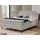 s-style möbel Boxspringbett Sonna mit Topper Bettkästen und Metallfüße aus Bouclé-Stoff, Bonellfedern grau
