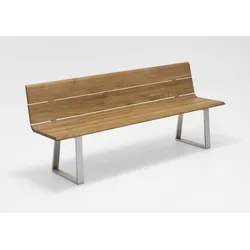 Niehoff Nova Bank Edelstahl/Teak - Silber