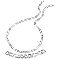 Firetti Kette ohne Anhänger »Schmuck Geschenk Silber 925 Halsschmuck Halskette Figarokette«, 71352301-50 silberfarben