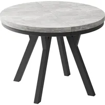 WFL GROUP Esstisch, Hellgrau, Holzwerkstoff, 9-Sitzer, Rund,Rund, 90x76x90 cm, Esszimmer, Tische, Esstische