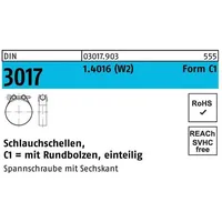Industrial Quality Supplies DIN 3017 1.4016 C1 121-130/25 -W2