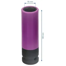 1/2" Alu-Felgen-Kraft-Stecknuss, 15mm