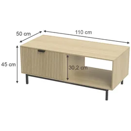 Vicco Lennox Braun Eiche 110 x 50 x 45 cm