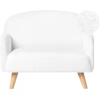 Kindersofa Ottal Bouclé Weiß