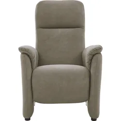 Relaxsessel CALIZZA INTERIORS "Topas", grün (14 stone), B:73cm H:110cm T:90cm, Microfaser 100% Polyester, Sessel, inklusiver stufenloser Kopfteilverstellung und mit Verstellung