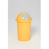 Proregal Robuster Abfallbehälter mit Einwurfklappe | 50 Liter, HxBxT 76x41x41cm | Kunststoff | Gelb | Gelb