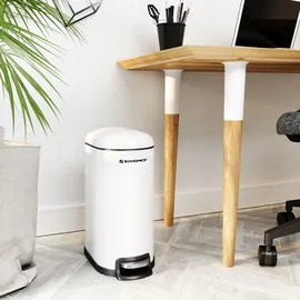 Songmics Mülleimer 10 l Weiß