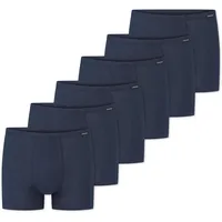 SCHIESSER Retro Boxershorts unifarben blau XL 6er Pack