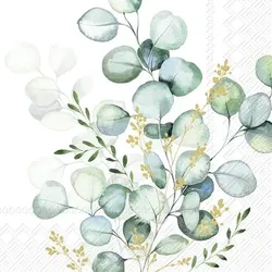 Serviette Eucalyptus Bouquet 20tlg. Papier Grün