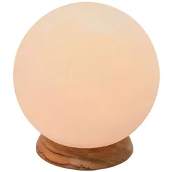HIMALAYA SALT DREAMS Salzkristall-Tischlampe "Planet", weiß, H: 18,8cm, Lampen, Handgefertigt aus Salzkristall - jeder Stein ein Unikat, ca.3 kg