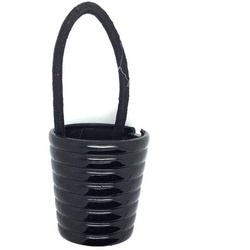 SOHO Pferdeschwanz Halter Manschette mit Rillen Haargummis   Schwarz Damen 