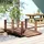 Outsunny Gartenbrücke 152,5 x 67 x 48 cm Dunkelbraun