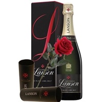 Geschenkset "Pure Love" 0,75 l Champagner Lanson, 2 exkl. Gläser (79,99 EUR/l)