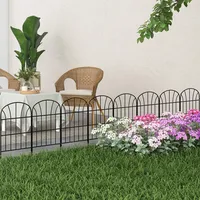 Outsunny Teichzaun 264 x 61 cm Schwarz/Metall