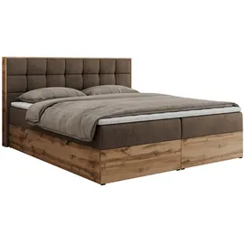 MKS Meble Boxspringbett 160 x 200 cm H4 Braun