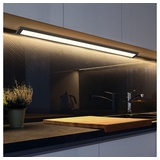 ETC Shop Unterbaulampe LED Unterbauleuchte Deckenlampe Küche schwarz Kabelschalter, Kunststoff opal, 1x LED 5 W 330 lmwarmweiß, LxBxH 50x3x1 cm