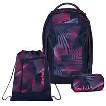 Satch match plus Seismic Pink 3 tlg. inkl. Mäppchen und Turnbeutel