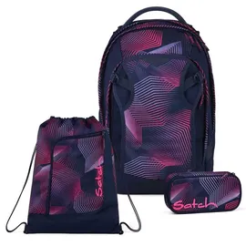 Satch match plus Seismic Pink 3 tlg. inkl. Mäppchen und Turnbeutel