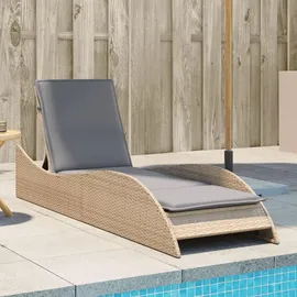 vidaXL Sonnenliege 60 x 205 x 73 cm Beige