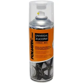 FoliaTec Universal 2K Lackspray, schwarz matt 400 ml)