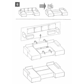 A&J MöbelLand Eckcouch Polyester mit Schlaffunktion 2-Sitzer Braun