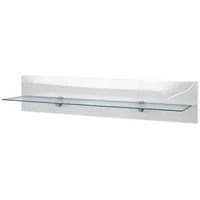 Vladon Wandregal 98 x 20 x 19 cm Weiß Hochglanz