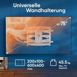 ONKRON TV-Wandhalterung M6L-W, weiß, M6L