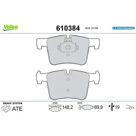 Valeo Bremsbelagsatz, Scheibenbremse 610384 für BMW