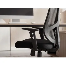 FineBuy Jordan Stoff Schwarz
