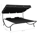 Doppel-Sonnenliege Gartenliege Relaxliege Schaukelliege Doppelliege