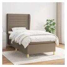 vidaXL Boxspringbett 100 x 200 cm Taupe