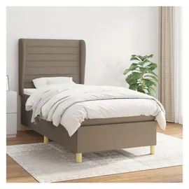 vidaXL Boxspringbett 100 x 200 cm Taupe