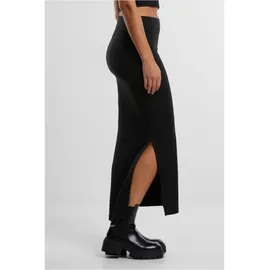 URBAN CLASSICS Rib High Slit Skirt Black, XS
