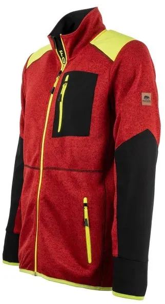 FORSBERG Forst Strickjacke mit Verstärkungen  / rot/gelb / XL