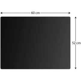 ALLboards Herdabdeckplatte Schneidebrett Glas 1-tlg. 52 x 60 cm Schwarz