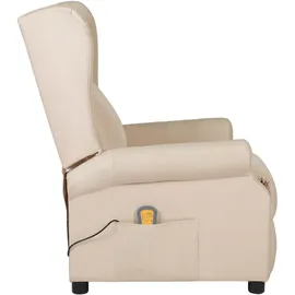 vidaXL Massagesessel Creme Polyester 348525 x 0 x 0 cm Beige