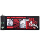 Numskull Games Numskull DC Comics Superman XL RGB Gaming-Mauspad mit Mobilem Ladegerät | Multicolor