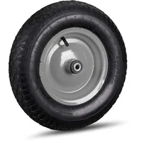 Relaxdays 4 x Schubkarrenrad 4.80 4.00-8, luftbereift, Stahlfelge, je