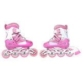 Inline-Skates Kinder Roller Schuhe mit Roller Knopf einstellbar Rollschuhe Rollschuhe Outdoor-Sport Gymnastik Turnschuhe für Jungen und Mädchen Medium 35-38. Trompete 31-34 (Medium)