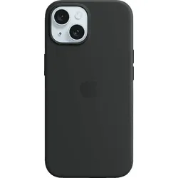 APPLE Silikon Case mit MagSafe, Backcover, Apple, iPhone 15, Schwarz
