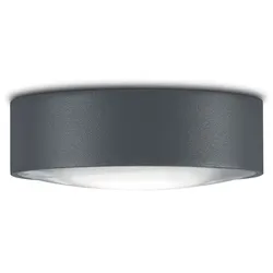 Helestra LED-Außendeckenleuchte Posh Alu, Eisen, Stahl & Metall Grahpitgrau