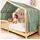 lilimaus Hausbett Himmel [in 12 Farben] Betthimmel Hausbett aus 100% Baumwolle Musselin - Stoffhimmel für Hausbett Deko Mädchen & Jungen - Himmel für Hausbett Kinder - Bett Vorhang Kinderbett