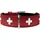 Hunter Swiss Halsband rot/schwarz 65