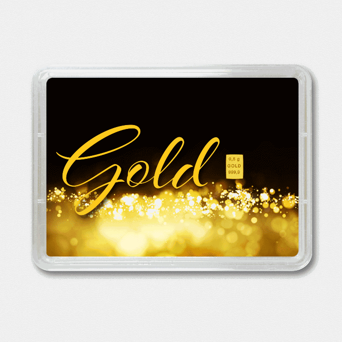Goldbarren 05g Gold statt Geld (Flip)