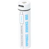 AccuCell Rundzelle 18650, Li-ion, 3,7V, 2200mAh, 8,1Wh, mit USB-C Charging Port, 69,9mm x 18,3mm