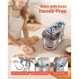 Vevor Knetmaschine 1500 W Silber