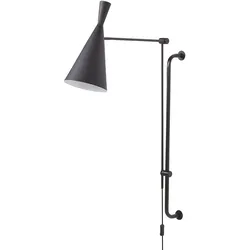 Wandlampe MARISA verstellbar Metall Schwarz