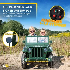 ACTIONBIKES MOTORS Jeep Willys Kinder Elektroauto grün