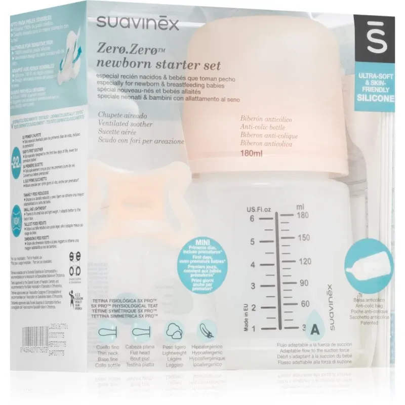 Suavinex Zero Zero Newborn Starter Set Geschenkset für Kinder ab der Geburt